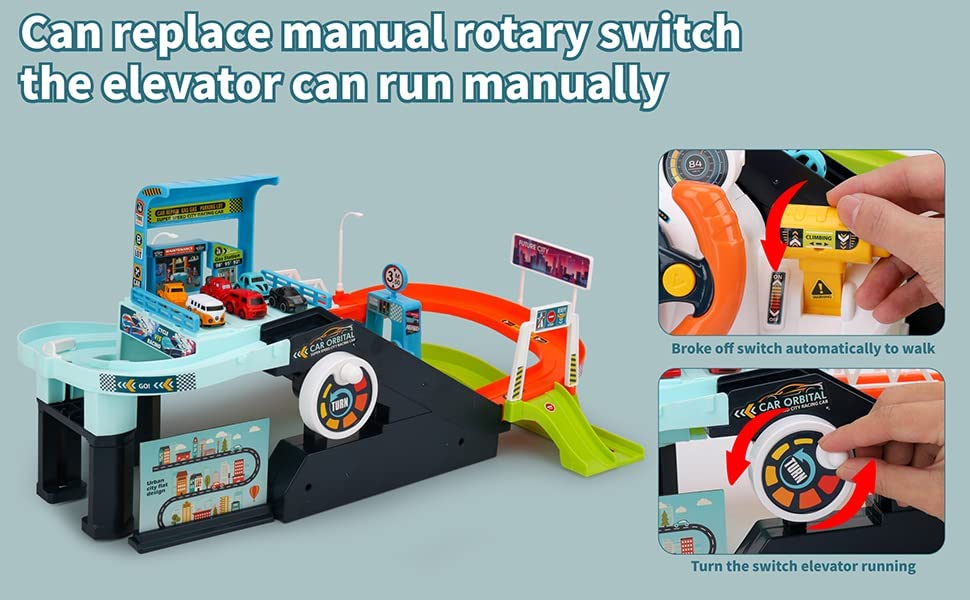 Car Adventure Race Track with Parking Lot- Playsets