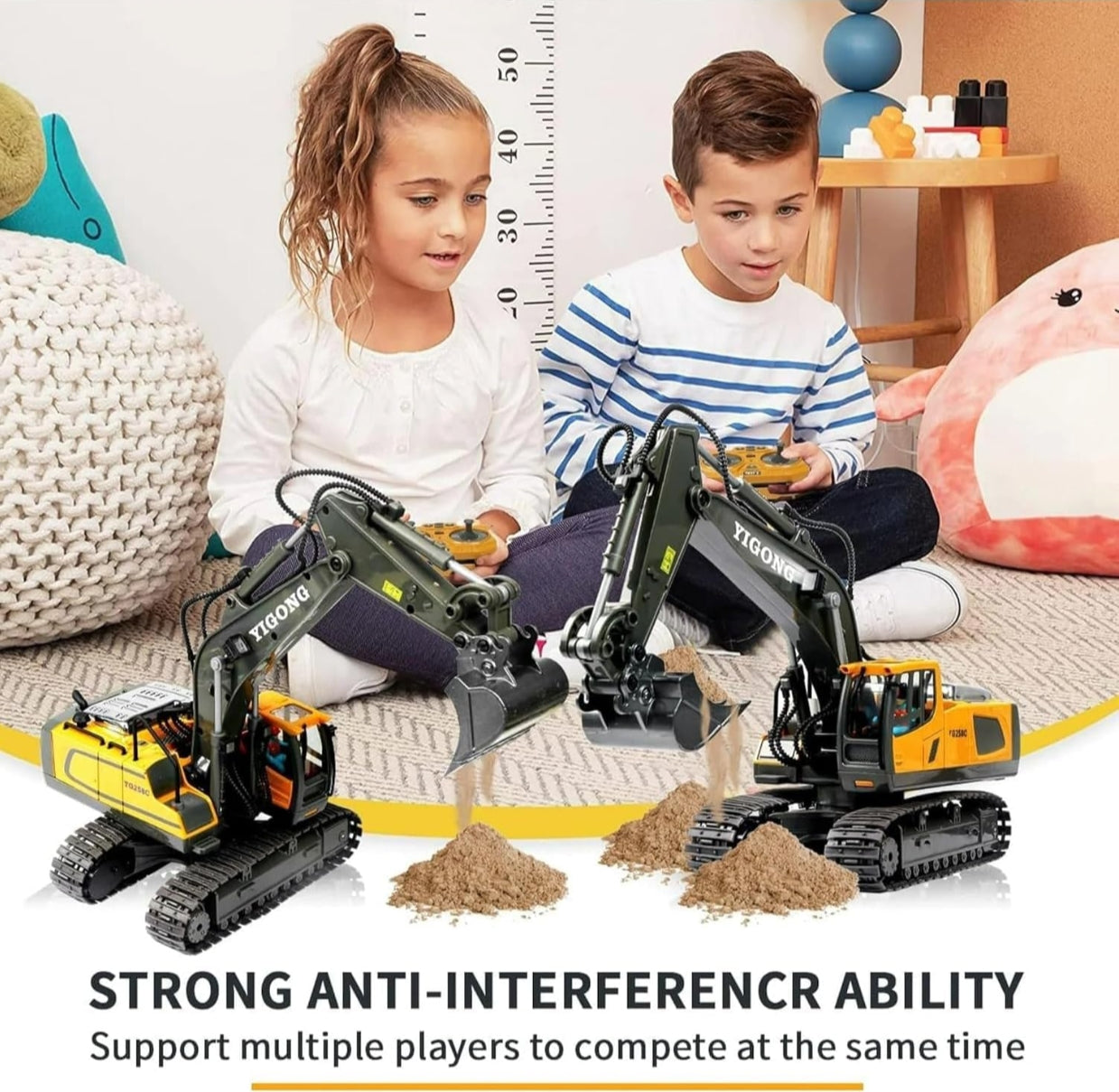 Remote Control Excavator RC Digger Toy JCB