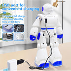 Remote Control Robot Toys for Kids 3-12, Gesture Sensing Programmable Dancing Robot with LED Eyes & USB-C Fast Charging,
