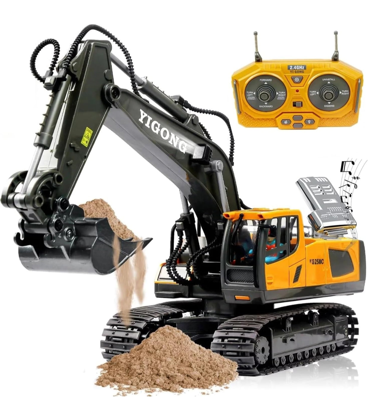 Remote Control Excavator RC Digger Toy JCB