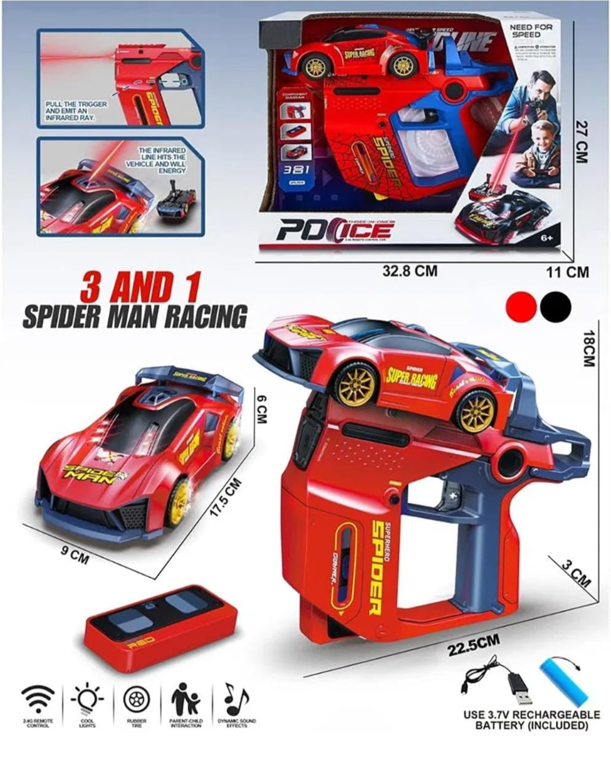 2-Player Infrared Battle RC Car Toy with Dual Remotes | Shoot & Knock-Down Action Game | Time-Bound Dodge & Shoot Knock-Down Game | Interactive Racing & Target Toy for Kids