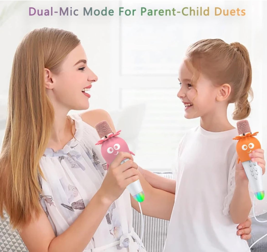 Wireless Unicorn Karaoke Microphone Bluetooth Speaker, Handheld Mic for Kids & Adults, Singing, Party, Gifts (Purple)