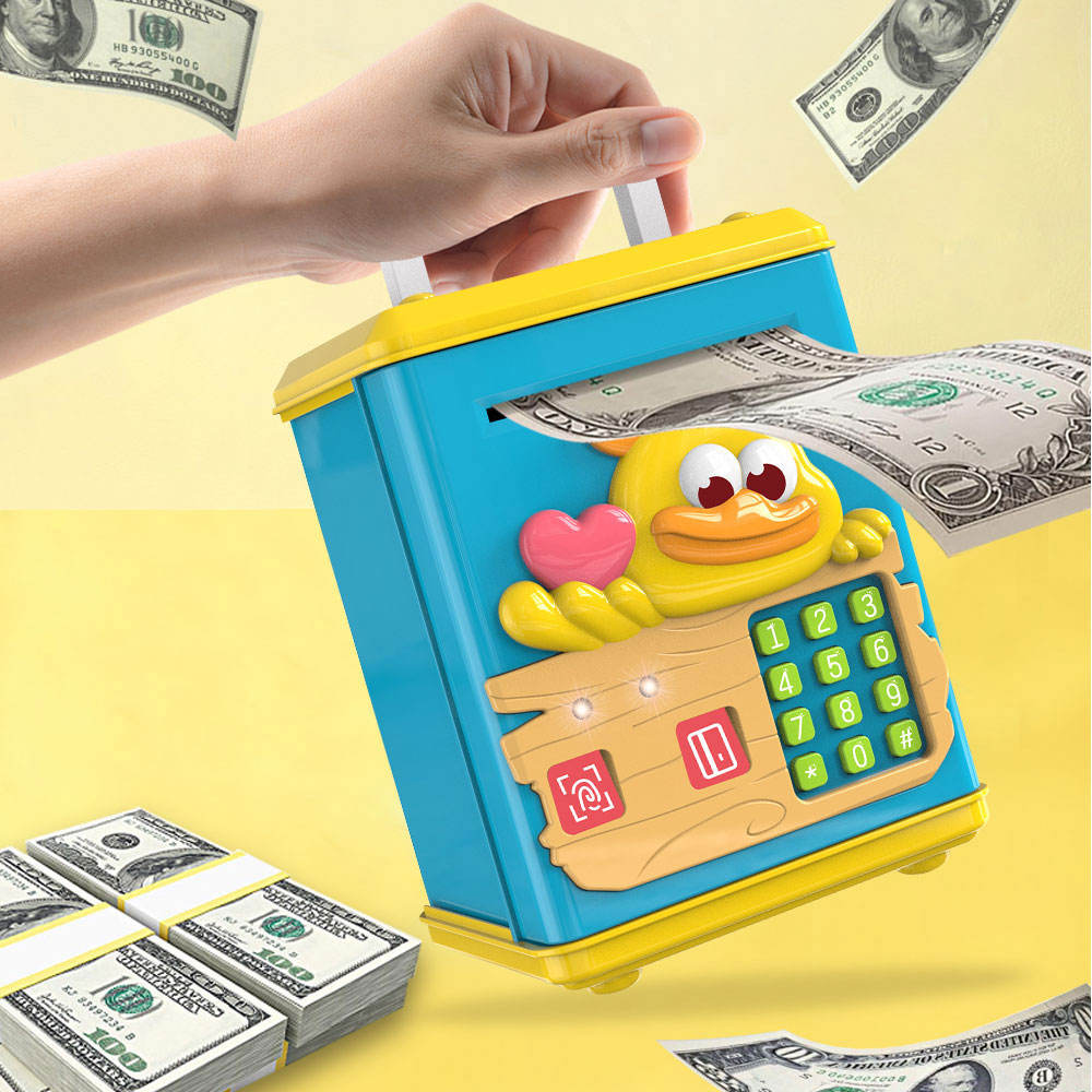 Fingerprint & Swipe Card Unlock Piggy Bank