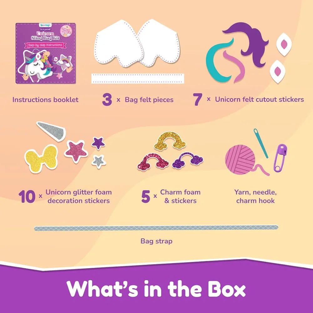 Bloomingo DIY Unicorn Bag | Kit for Girls – Fun Birthday & Skill-Building Gift | Kid-Friendly ..
Style Name: Unicorn Bag