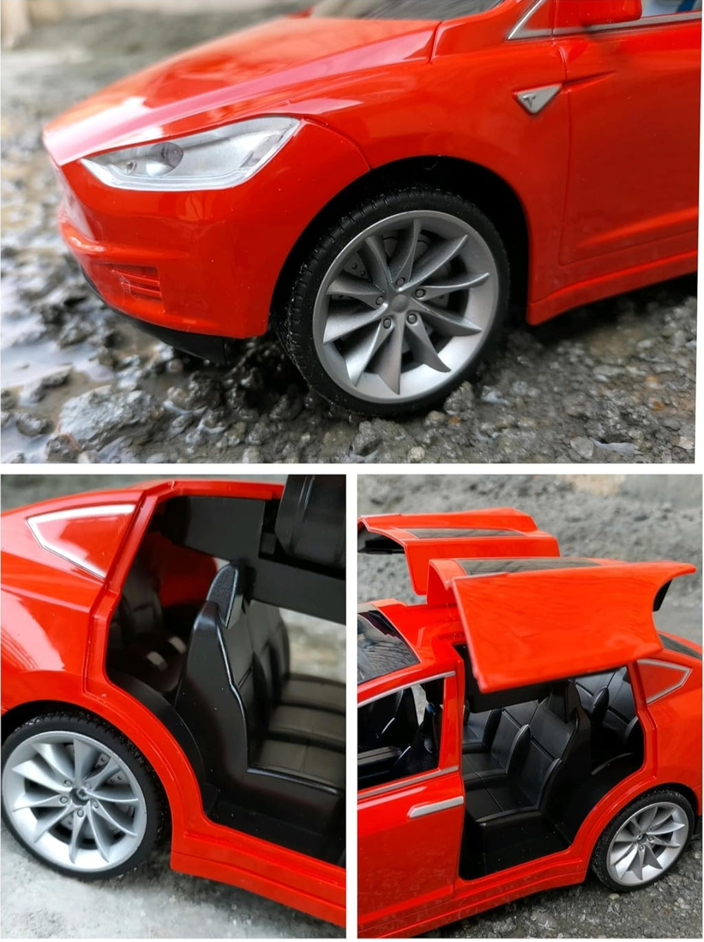 2.4G Remote-Control Model Car with Led Light for Kids Boy (Red)