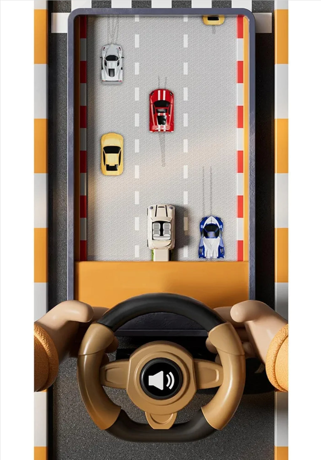 Simulation Steering Wheel Toy Controller with Sound for Kids Age 3+ Year Old