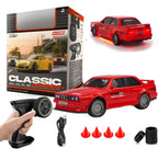 Toys 1:43 Scale Bwm E20 Mini RC Drift Car with Gyro Full Proportional RTR 2.4Ghz Remote Control with RGB Lights Drift car Multicolor