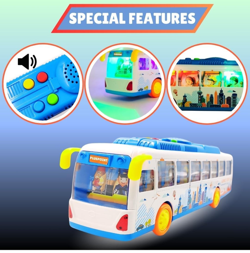 Big City Bus Toy Friction Powered