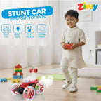 Stunt Racing Car Red | Forward/Backward & Left/Right Steering | LED Lights, Music & Spray Effect | Bluetooth Control | Rechargeable