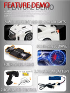 Tokyo Drift Remote Control 1:20 Scale Drift Car | 20Kmph, 2.4Ghz | Rc Drifting Car 4 Wheel Drive Boost Mode Long Range Remote Hard Plastic Top with LED Head Light