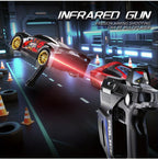 2-Player Infrared Battle RC Car Toy with Dual Remotes | Shoot & Knock-Down Action Game | Time-Bound Dodge & Shoot Knock-Down Game | Interactive Racing & Target Toy for Kids