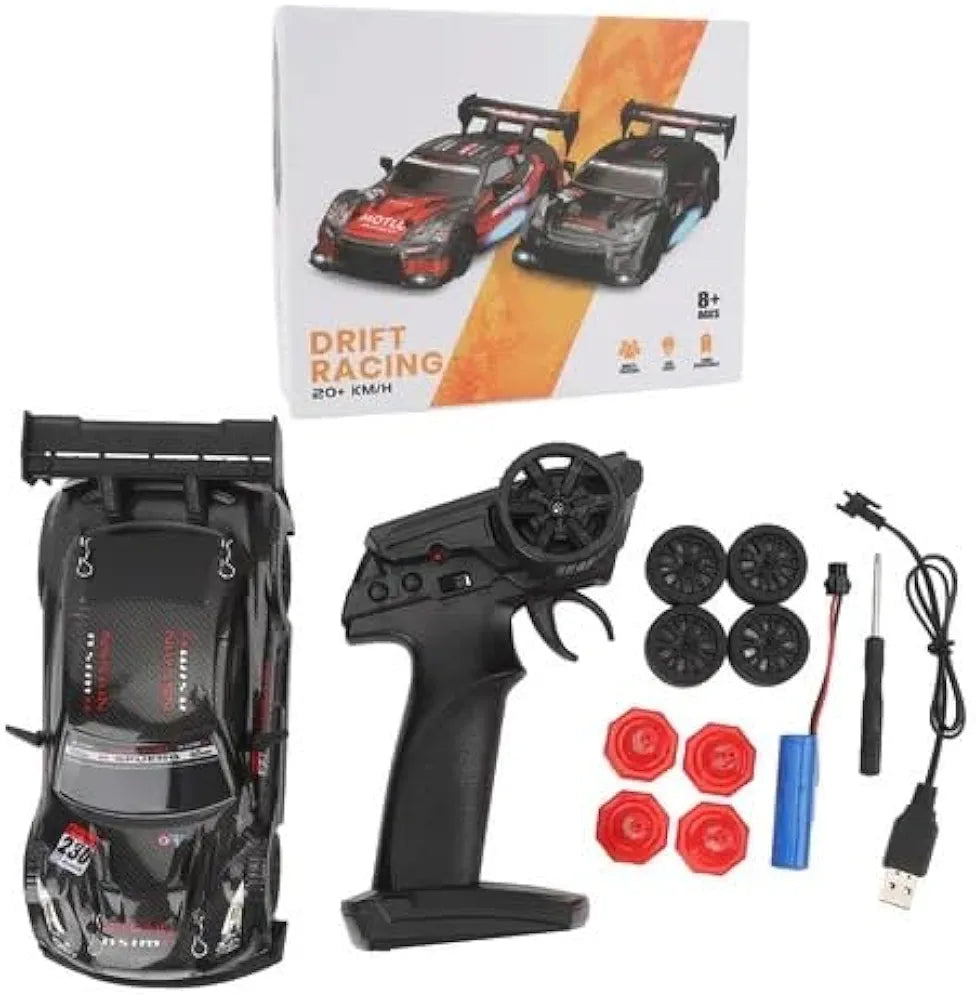 RC Drift Car 1:24 Scale  High Speed|Remote Control Car with Rechargeable Battery & LED Light for Kids & Adults..