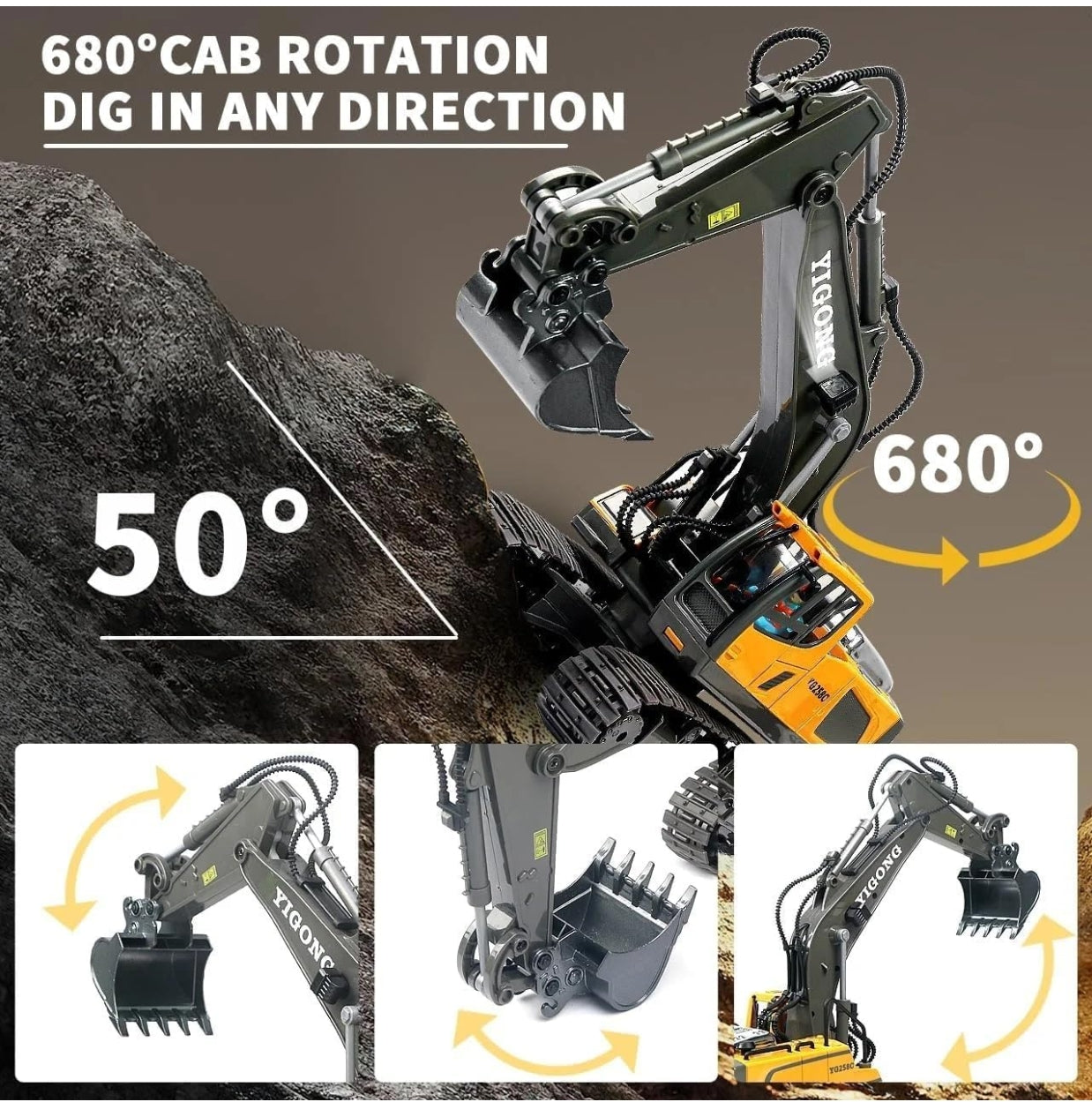Remote Control Excavator RC Digger Toy JCB