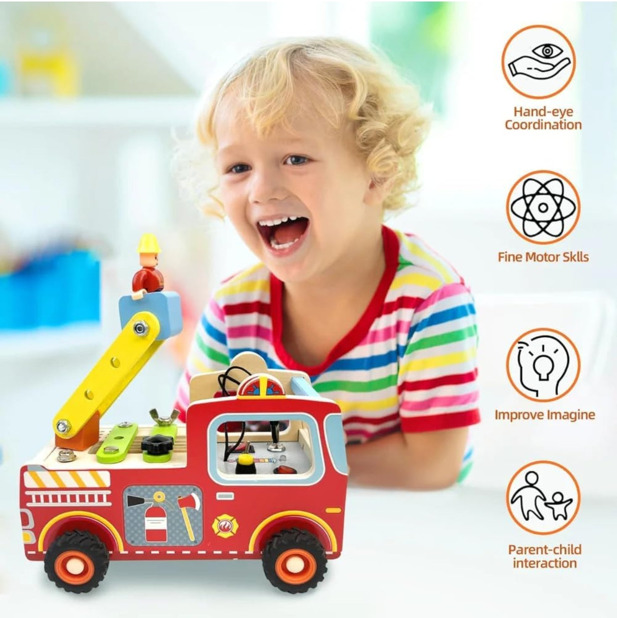 Open Ended Wooden Fire Truck