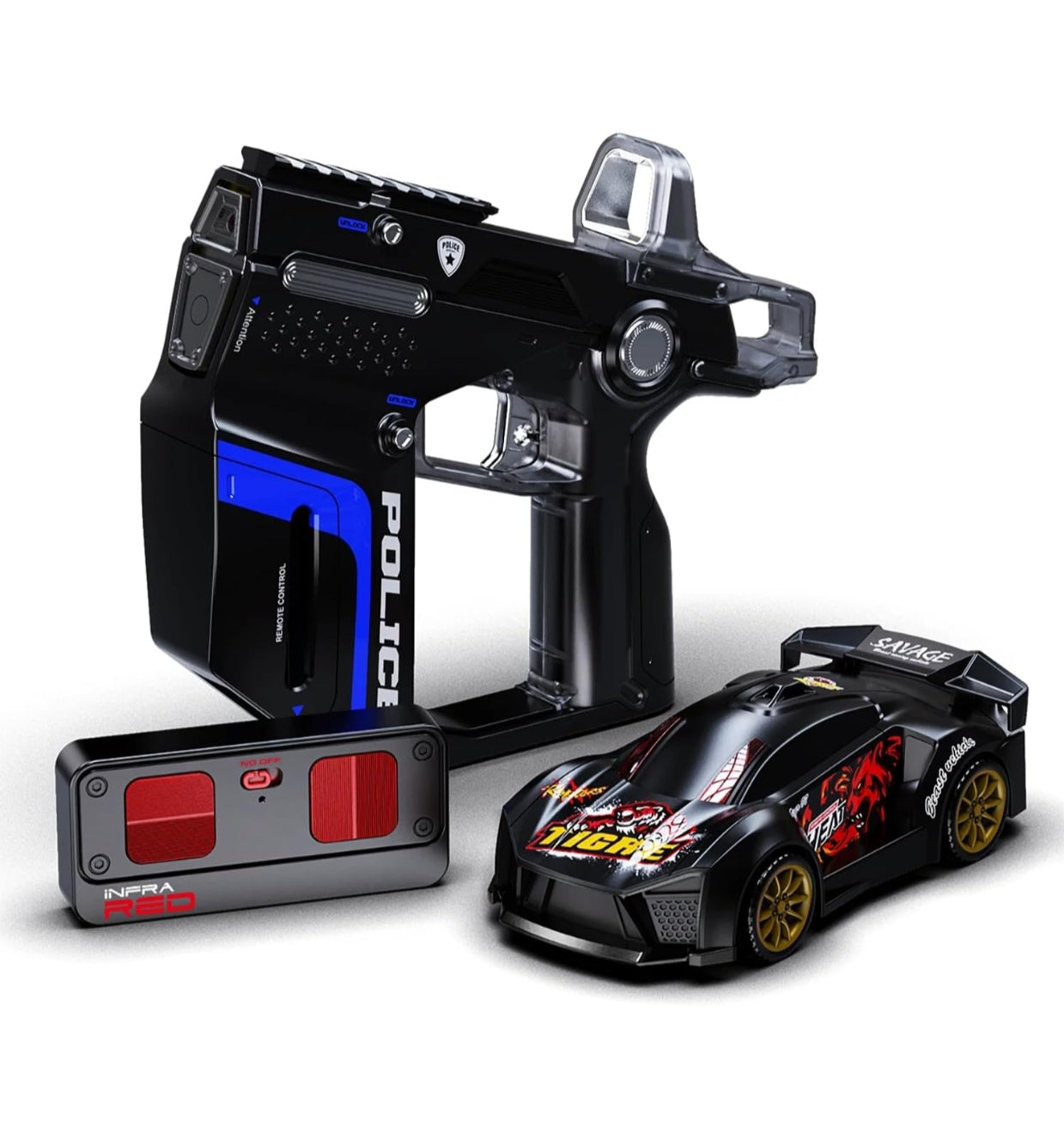 2-Player Infrared Battle RC Car Toy with Dual Remotes | Shoot & Knock-Down Action Game | Time-Bound Dodge & Shoot Knock-Down Game | Interactive Racing & Target Toy for Kids