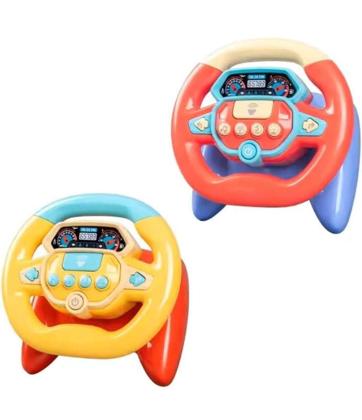 Kids Steering Wheel Toy for Backseat | Light & Music | Fun Gift for Toddlers & Small Kids