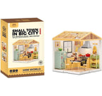Miniature Kitchen House Playset for Kids – DIY Mini Scene Building Kit with LED Lights, Furniture & Accessories | Small Town in Big City Pretend Play Kitchen Toy for Boys & Girls