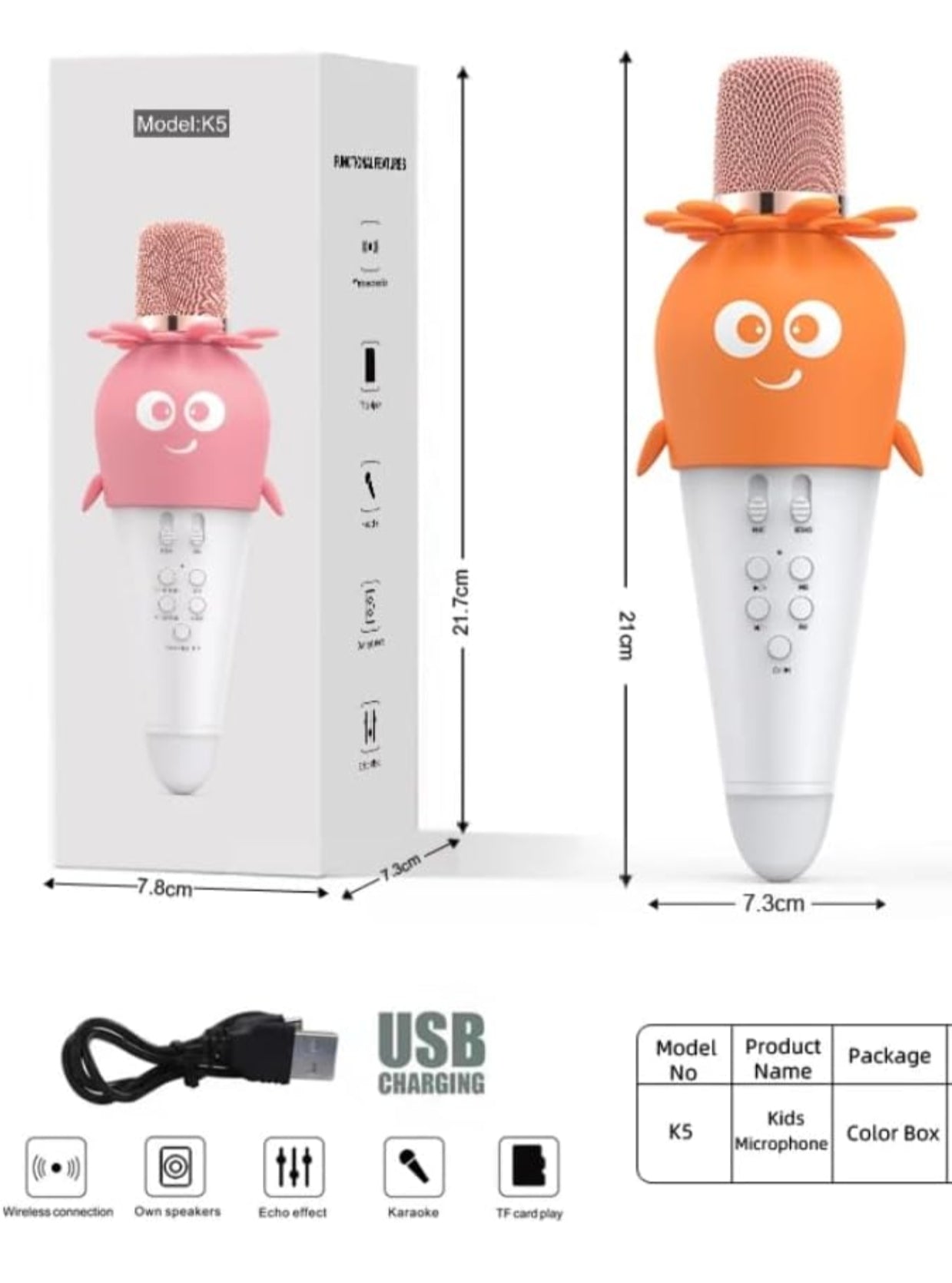 Wireless Unicorn Karaoke Microphone Bluetooth Speaker, Handheld Mic for Kids & Adults, Singing, Party, Gifts (Purple)