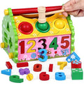 Wood Interactive and Learning House with Stackable Shapes and Numbers , Multicolour, 1 to 7 years old