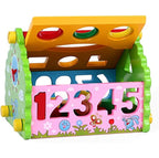 Wood Interactive and Learning House with Stackable Shapes and Numbers , Multicolour, 1 to 7 years old