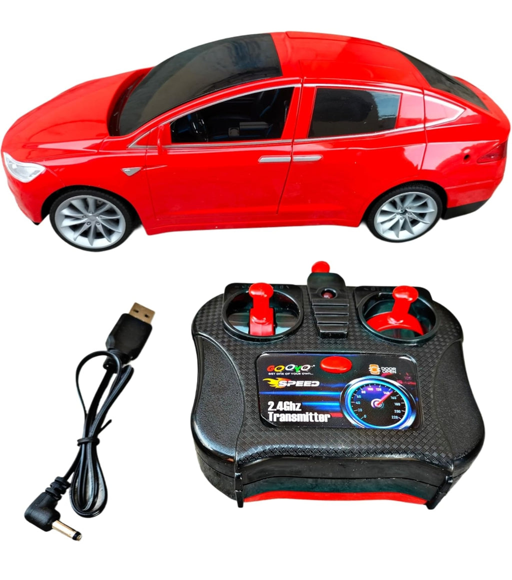 2.4G Remote-Control Model Car with Led Light for Kids Boy (Red)