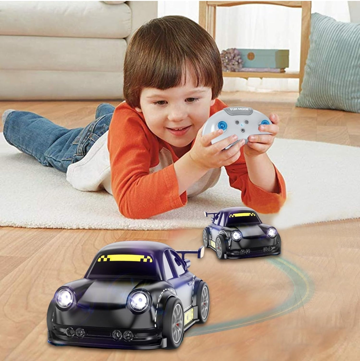 Mini Size 4WD RC Drift Car with Skill Building Drift Control LED Lights Learn Drift Techniques Drifting RC Car Toys