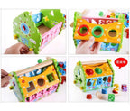 Wood Interactive and Learning House with Stackable Shapes and Numbers , Multicolour, 1 to 7 years old