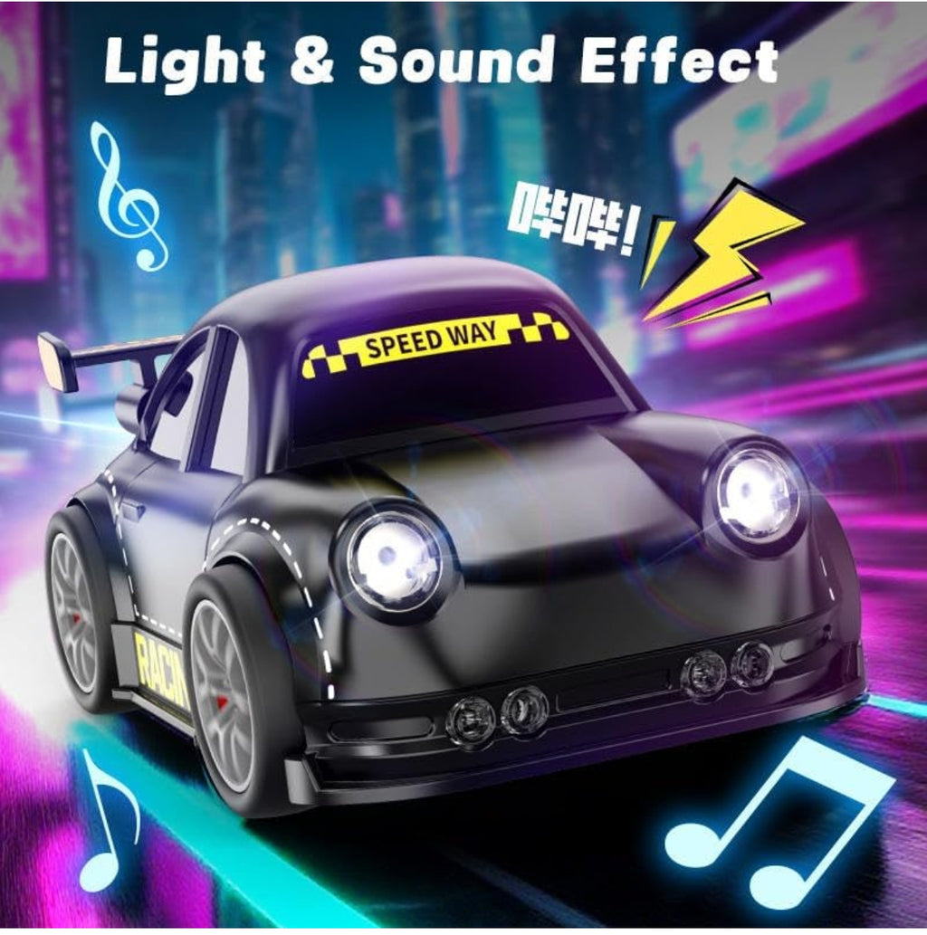Mini Size 4WD RC Drift Car with Skill Building Drift Control LED Lights Learn Drift Techniques Drifting RC Car Toys