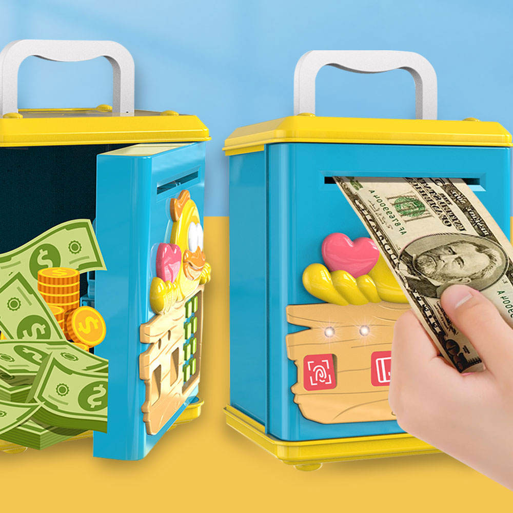 Fingerprint & Swipe Card Unlock Piggy Bank