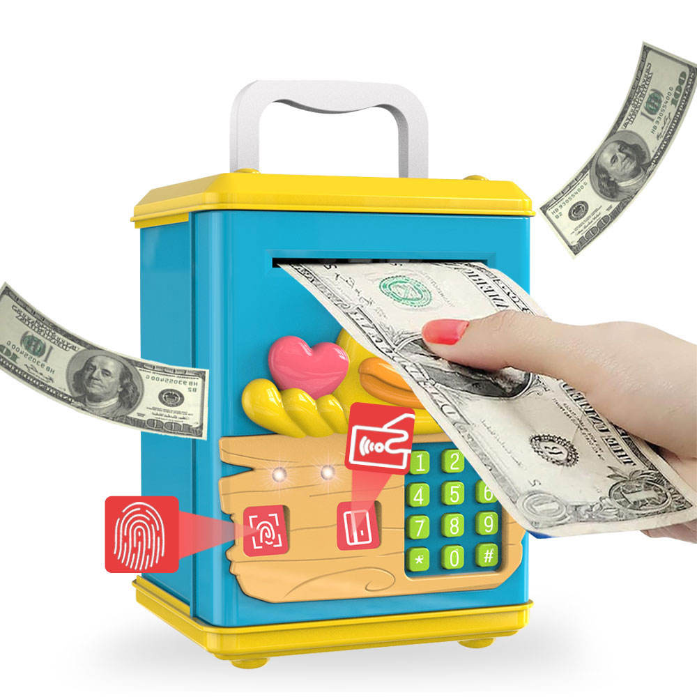 Fingerprint & Swipe Card Unlock Piggy Bank