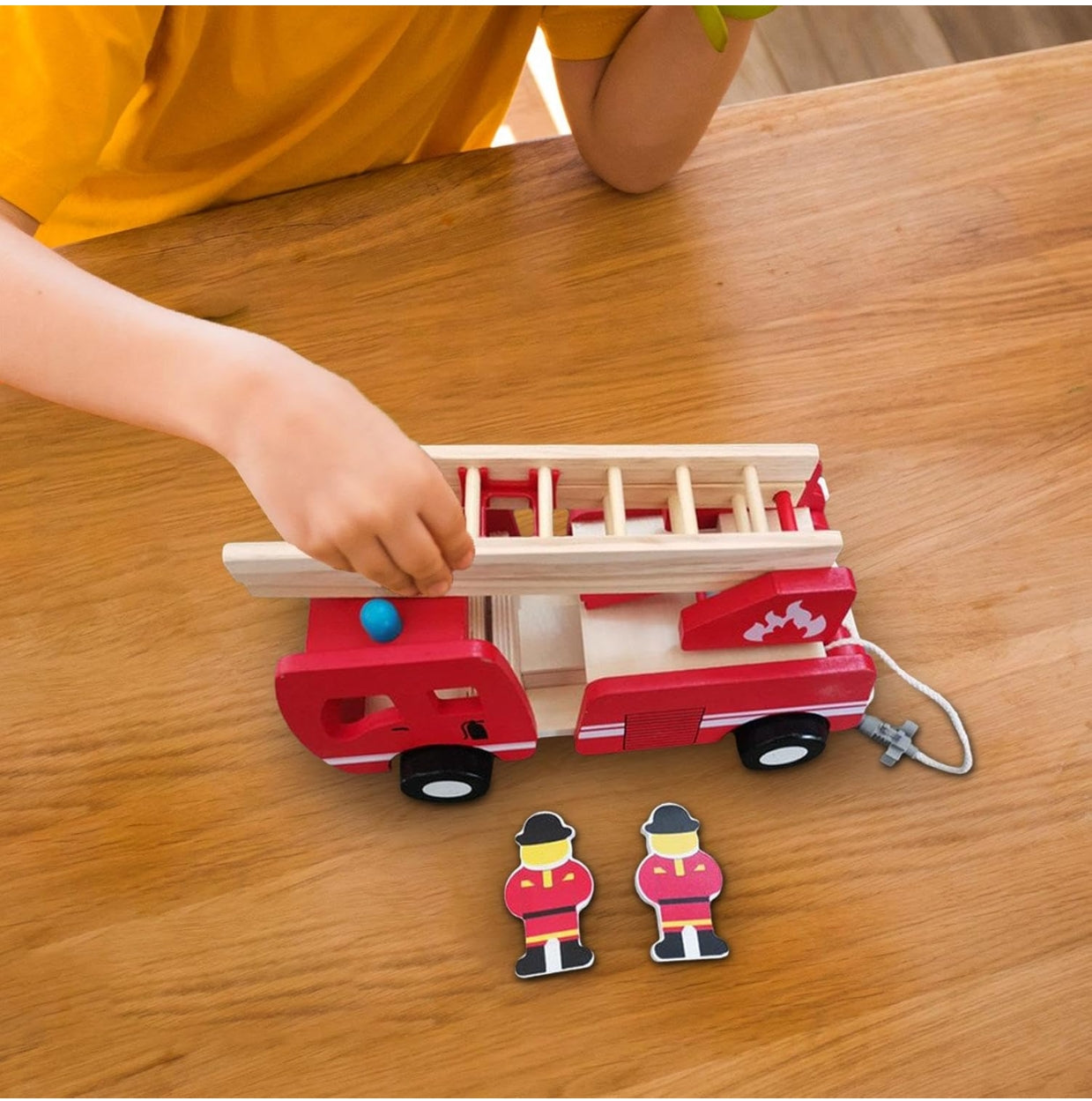 Fire Engine Ladder Vehicle Toy wooden