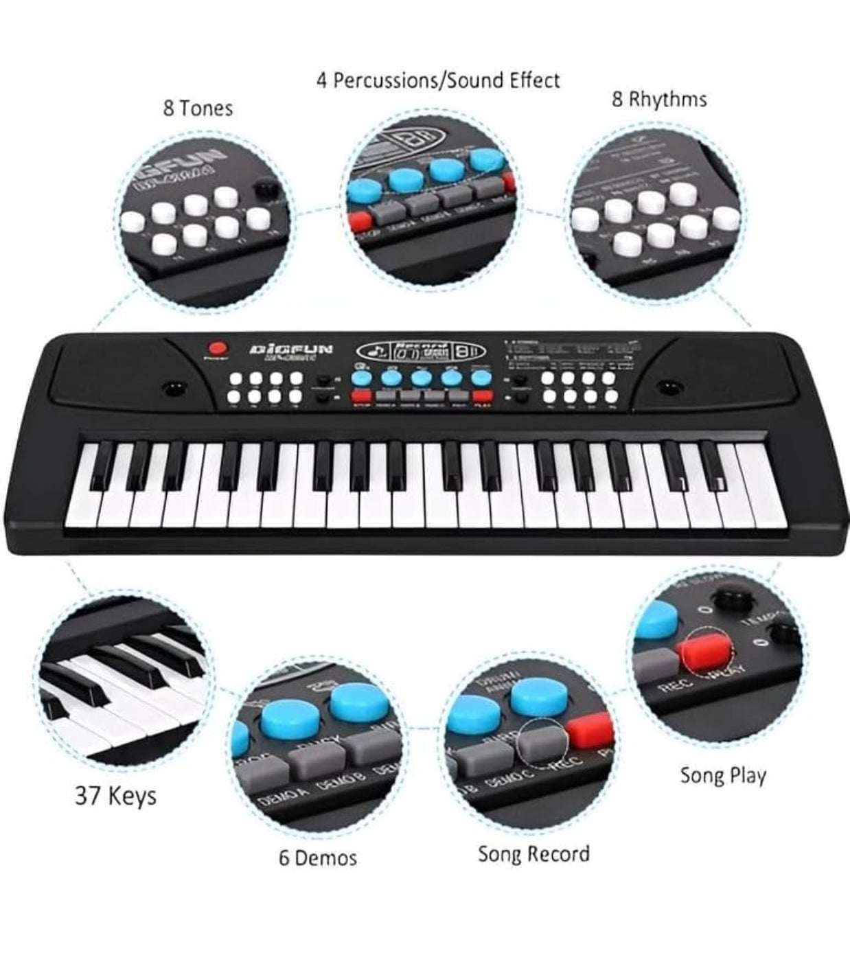 Kids Piano Keyboard with Mic