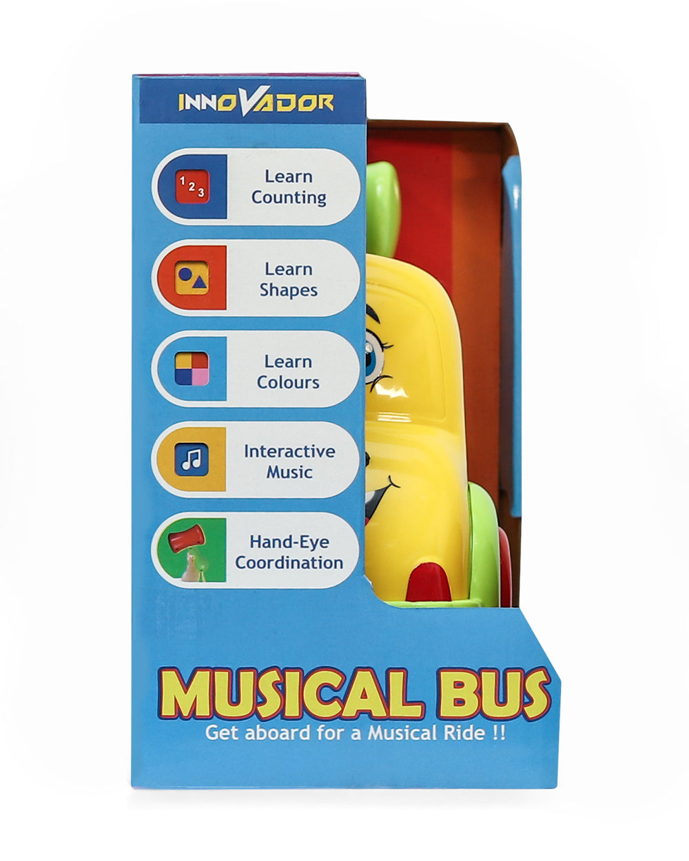 Musical Bus Toy for Kids – Fun Interactive Learning Music Bus with Lights And Sounds | Early Learning Activity Toy for 1+ Years
