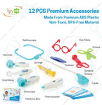 Premium Doctor Set Trolley for Kids with LED Light Instruments, Pretend Play Doctor Set Trolley for Kids Above 3 Years,