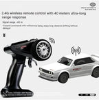 Toys 1:43 Scale Bwm E20 Mini RC Drift Car with Gyro Full Proportional RTR 2.4Ghz Remote Control with RGB Lights Drift car Multicolor